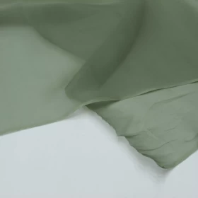 Spanish Green Organza Fabric- 064