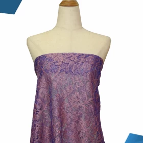 Cosmic Purple French Lace - Fabric