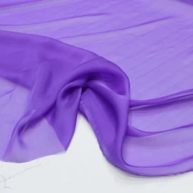 Medium Purple Chiffon Pure silk Fabric - 063