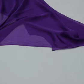 Affair Purple Chiffon Pure silk Fabric - 077