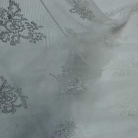 White Lace Net Fabric - 011