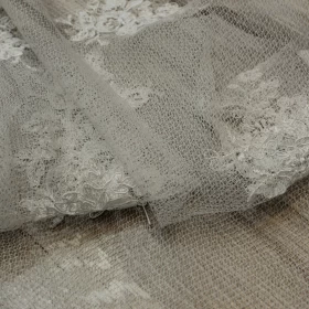 White Hard Lace Fabric - 021