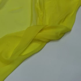 Sushi Yellow Chiffon Pure silk Fabric - 015