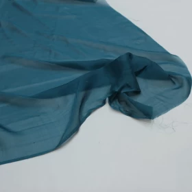 Smalt Blue Chiffon Pure silk Fabric - 058