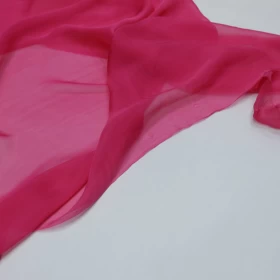 Royal Pink Chiffon Pure silk Fabric - 041