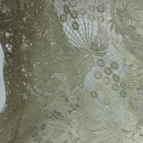 White Hard Lace Fabric - 003