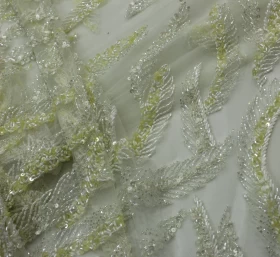 White Hand Made Embroidery - Base Net Fabric