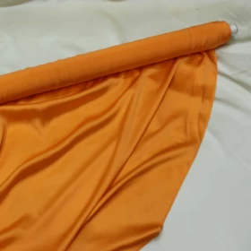 Pure Silk Fabric-  Orange