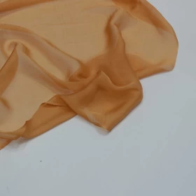 Cape Palliser Orange Chiffon Pure silk Fabric - 024