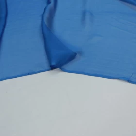 San Marino Blue Chiffon Pure silk Fabric - 055