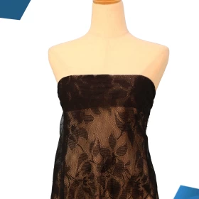 Black French Lace Fabric - 028