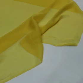 Hush Yellow Chiffon Pure silk Fabric - 016