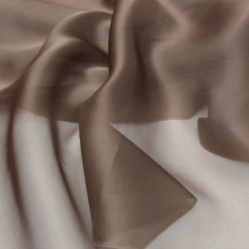 Rock Brown Organza Fabric- 080