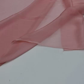 Copper Rose  Chiffon Pure silk Fabric - 028