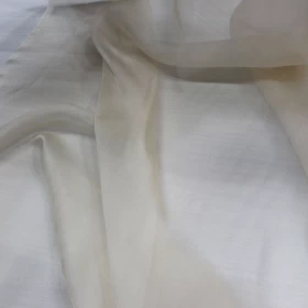 Beige Chiffon Pure silk Fabric - 010