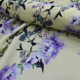 Pattern Silk Crepe Fabric-0015