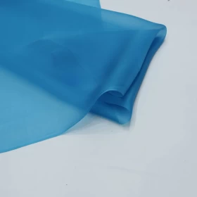 Jelly Bean Blue Organza Fabric- 027