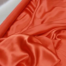 Pure Silk Fabric-  Orange