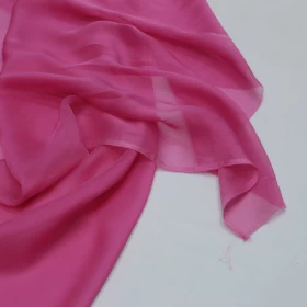 Mulberry Pink Chiffon Pure silk Fabric - 033