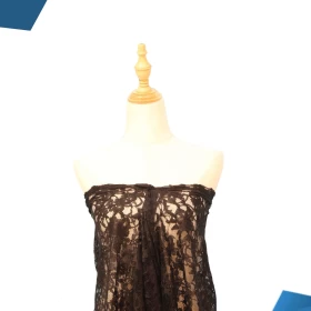 Black French Lace Fabric - 002