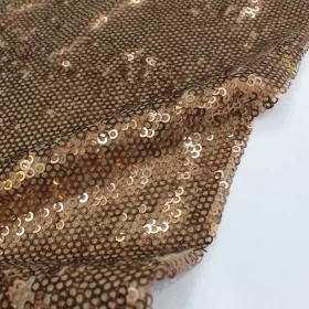 Brown Hand Made Embroidery - Net Fabric