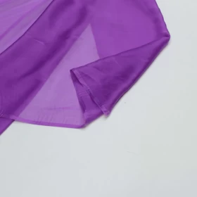 Affair Purple Chiffon Pure silk Fabric - 074