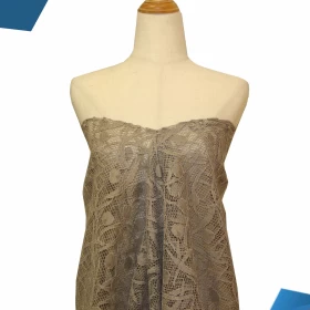 Mongoose Beige French Lace - Fabric