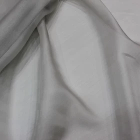 Grey Chiffon Pure silk Fabric - 004