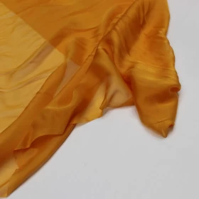 Fiery Orange Chiffon Pure silk Fabric - 023