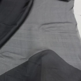 Black Chiffon Pure silk Fabric - 008