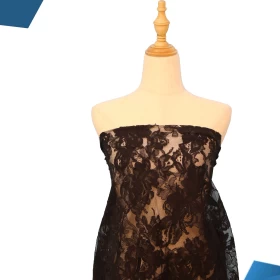 Black French Lace Fabric - 014