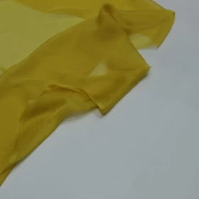 Sycamore Yellow Chiffon Pure silk Fabric - 017