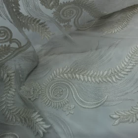 White embroidery lace Fabric - 029