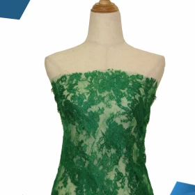 Green  French Lace - Fabric