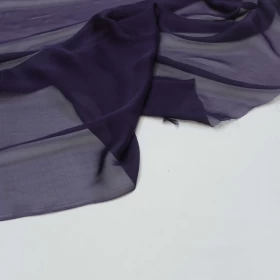 Martinique Purple Chiffon Pure silk Fabric - 087