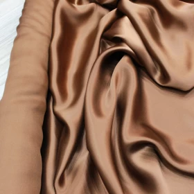 Pure Silk Fabric- Brown